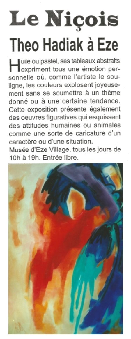 Le Petit Nicois, Expo Eze village
