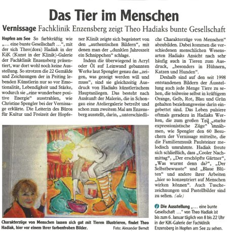 Az zeitungs artikel - Expo Enzensberg - Kultur Am Ort