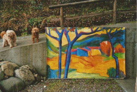 Sudl landschaft mit sandy und filou